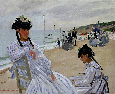 On the Beach at Trouville Claude Monet
